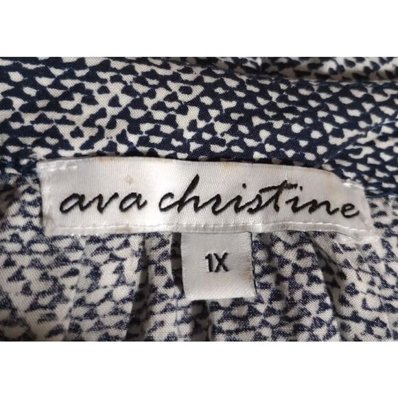 Ava Christine Shirt Ladies 1x Black and‎ White Light Weight - Picture 5 of 7